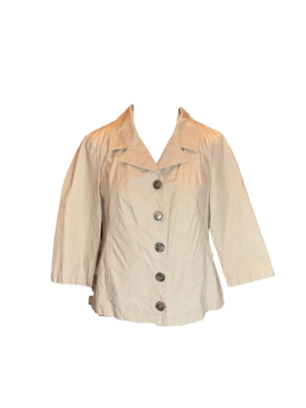 CHRISTOPHER & BANKS Khaki Lightweight Jacket Size M